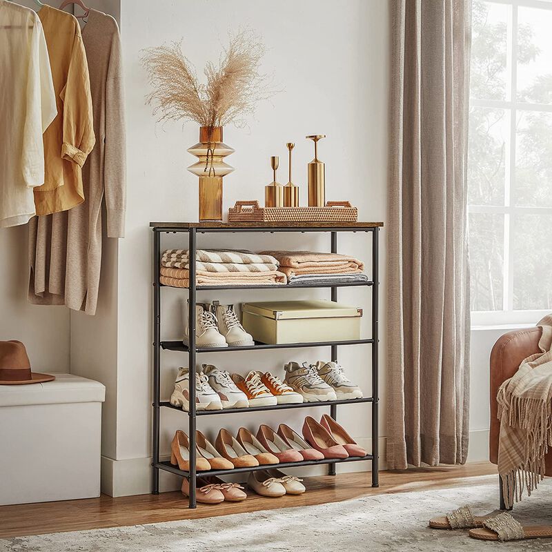 5-Tier Narrow Shoe Rack - Space-Saving Shoe Organizer for Closet or Entryway