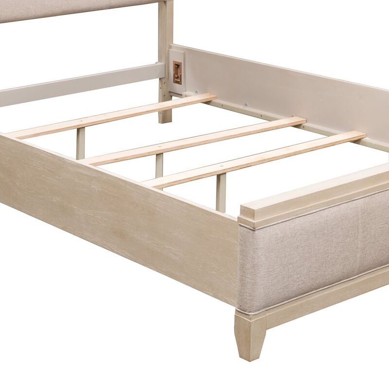 Liberty Furniture Belmar Queen Upholstered Bed in Rubberwood Solids w/ Split Heart Oak Veneers image number 8