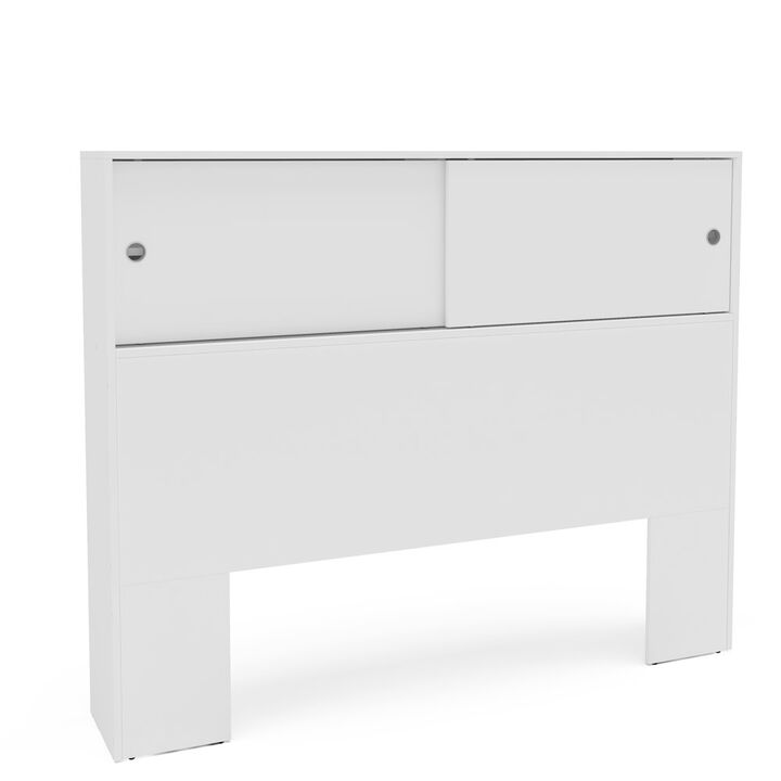 Polifurniture Victoria Full Size Storage Headboard, White