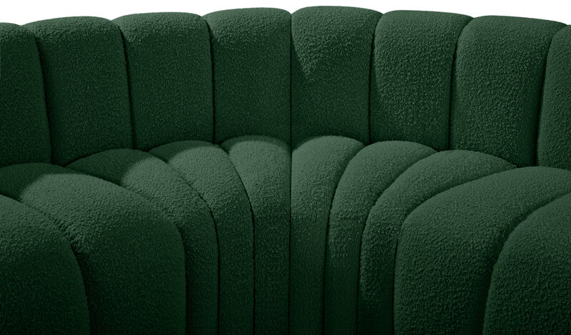 Meridian Furniture Arc Green Boucle Fabric Modular Sofa image number 6