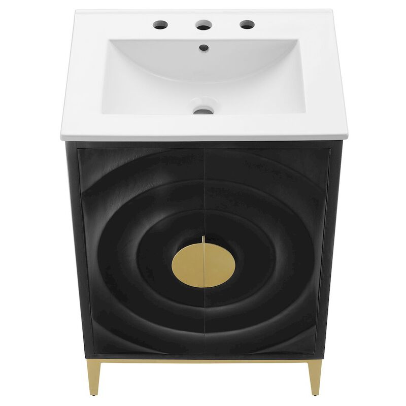 Modway Beau 24 Wood Bathroom Vanity with Basin