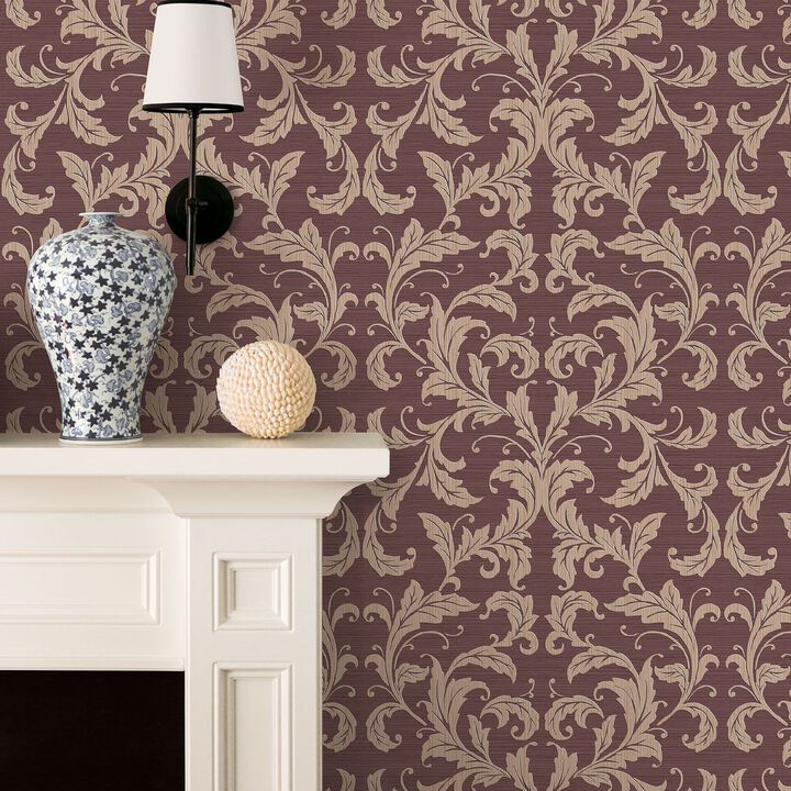 Nordic Elements Damask Red Wallpaper G34116