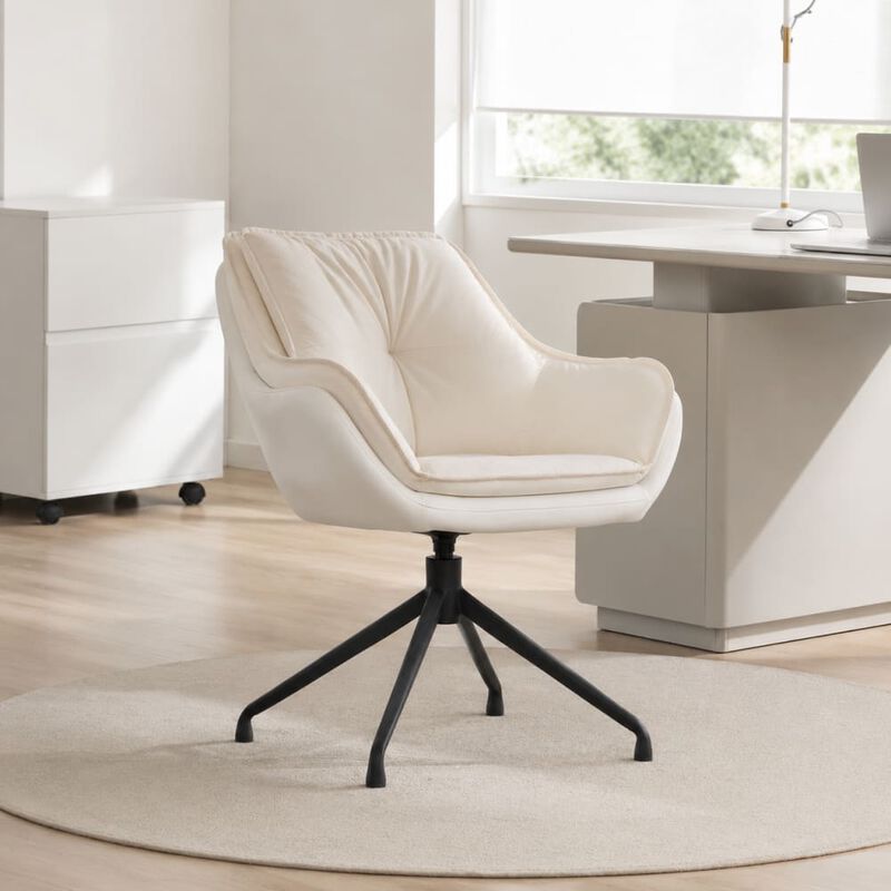GOODSILO Ergonomic High Back Faux Leather Office Chair with Adjustable Height, 360&deg; Swivel and Soft Padding for All-Day Comfort image number 2