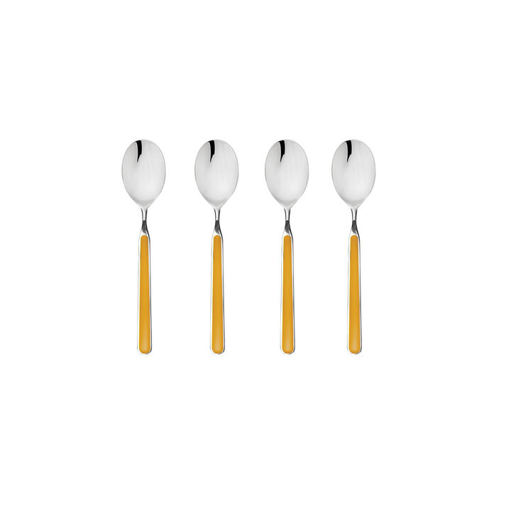 Fantasia 4-Piece Coffee Spoon Set in Mustard
