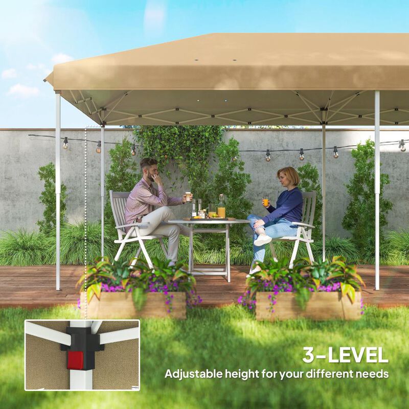 Hivvago 10' x 20' Pop Up Canopy Tent with Netting and Carry Bag image number 6