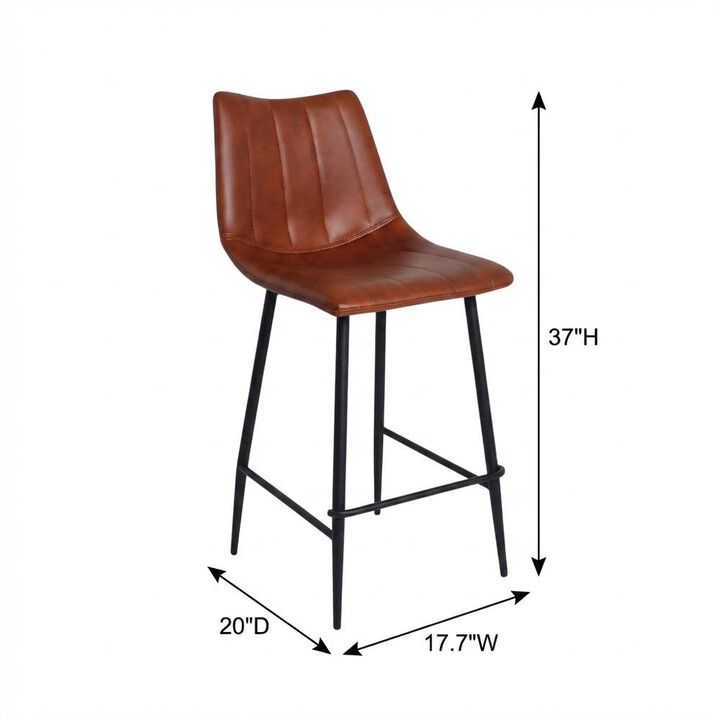 Starlight Canyon Home Upholstered Counter Stools Set of 2, Contemporary Bar Stools with Footrest
