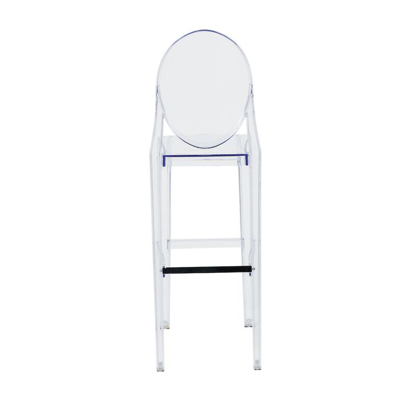 Commerical Seating Products RPC Clear Kage Barstool with back