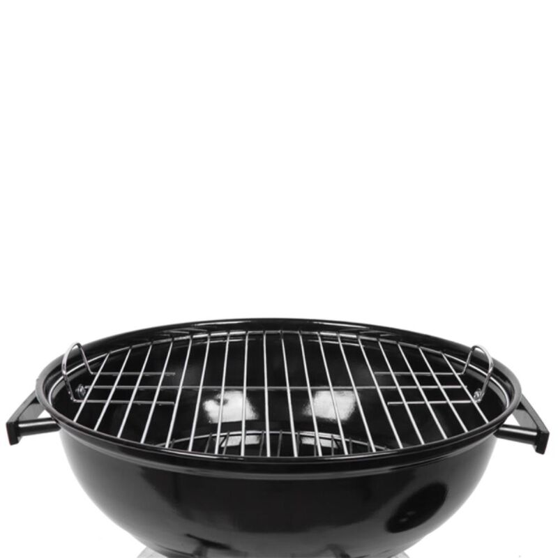 Apple-Shaped Charcoal Stove Enamel-Coated BBQ Grill for Outdoor Cooking
