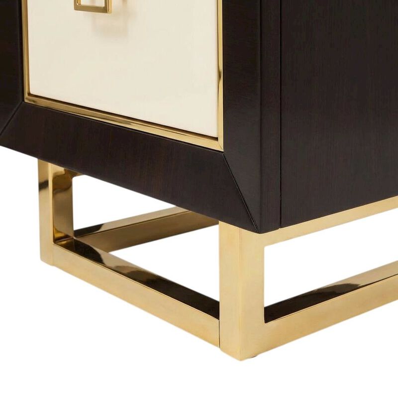 Michael Amini Belmont Place Vanity with Mirror & Bench - Espresso