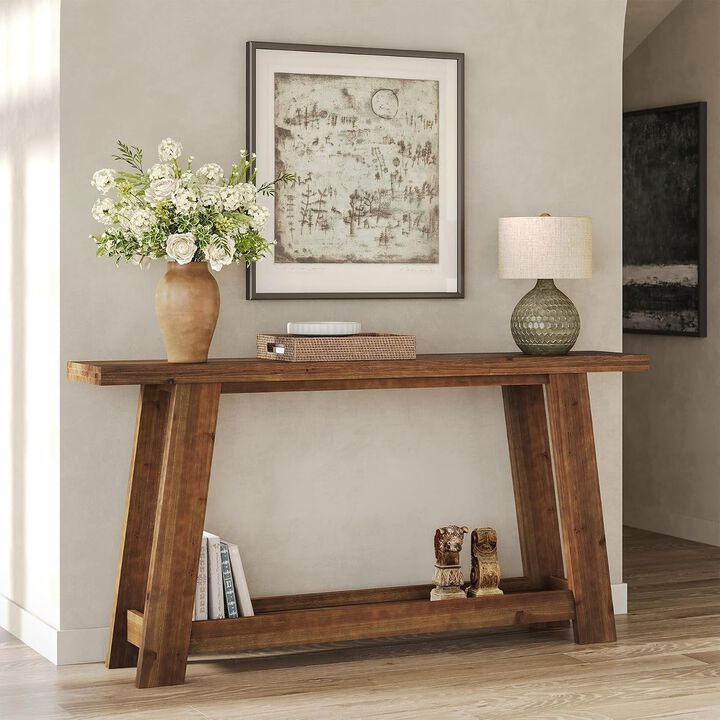 Tribesigns Classic 2-Tier Wood Console Table