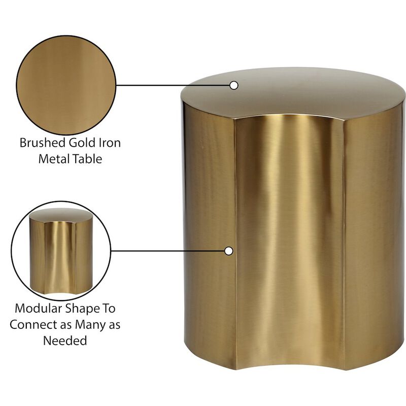 Meridian Furniture Dimple Gold End Table