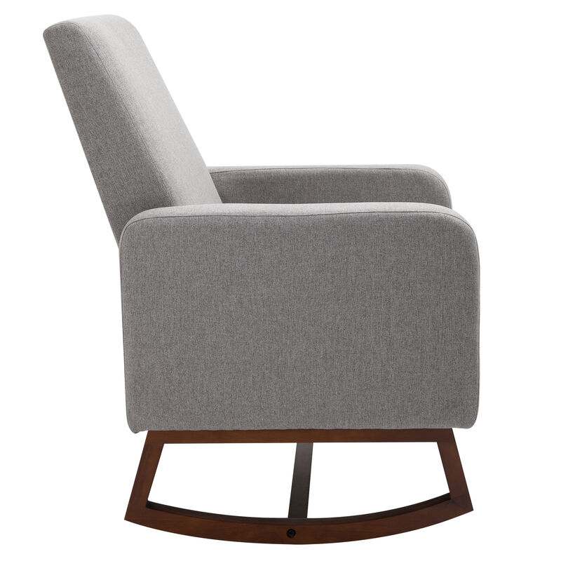 Breathable Linen Fabric Side Chair/Living Room Chair with Thick Padded Seats