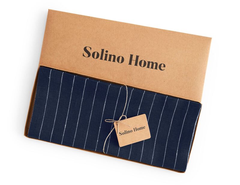 Linen Table Runner - Pinstripe