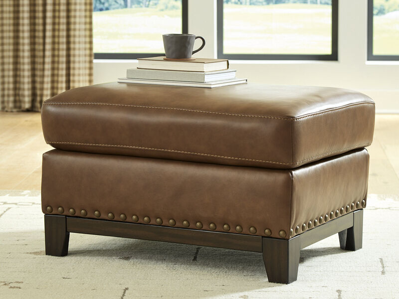 Gambellara Leather Ottoman image number 1
