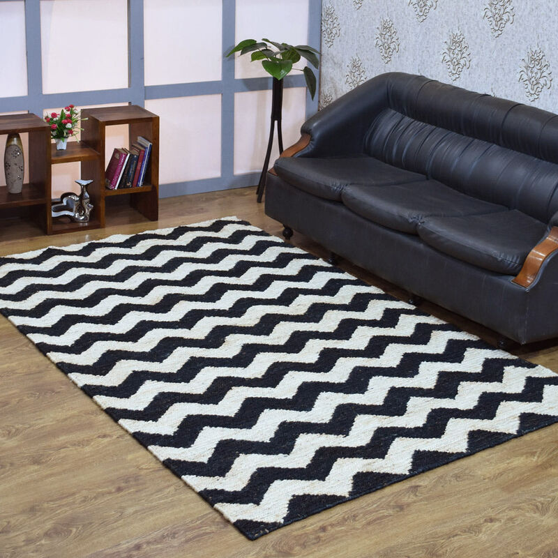 HAND KNOTTED SUMAK JUTE ECO-FRIENDLY Contemporary AREA RUGS  - Rectangle Shape, Contemporary, High Pile, Natural Fiber, Outdoor Indoor Handmade Area Rugs (J00014) image number 1