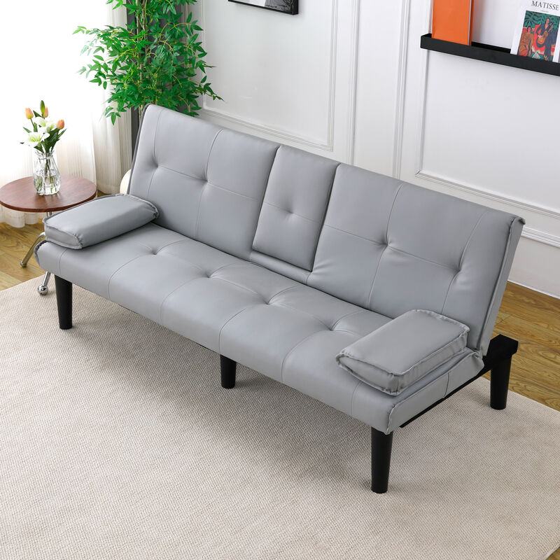 Malwin PVC multi-functional sofa bed image number 3
