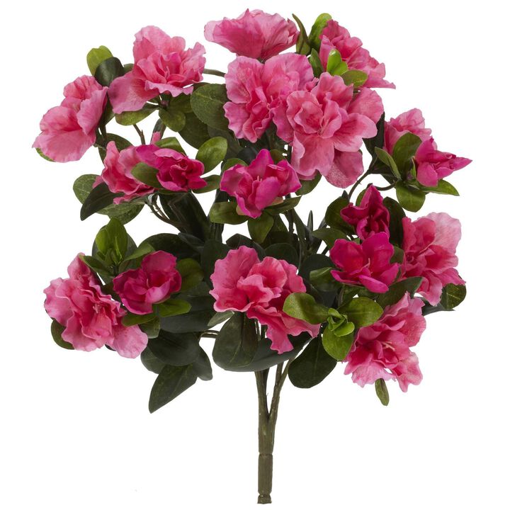 Nearly Natural 13-in Azalea Artificial Plant (Set of 4)