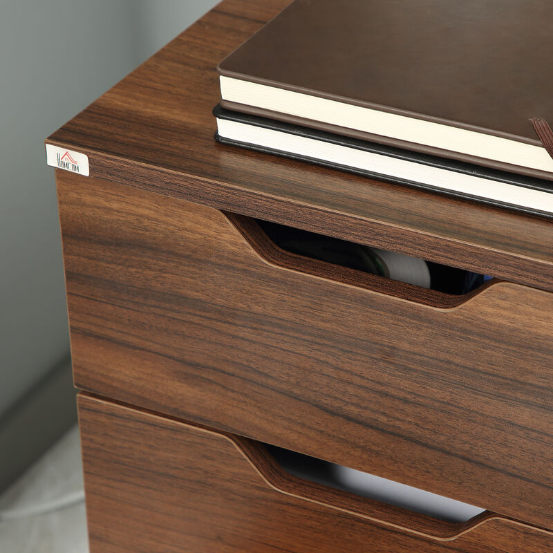 Hivvago Rolling 3-Drawer File Cabinet for Office Storage image number 7