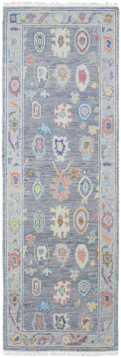 HomeRoots Wool Oriental Hand Knotted Runner Rug With Fringe