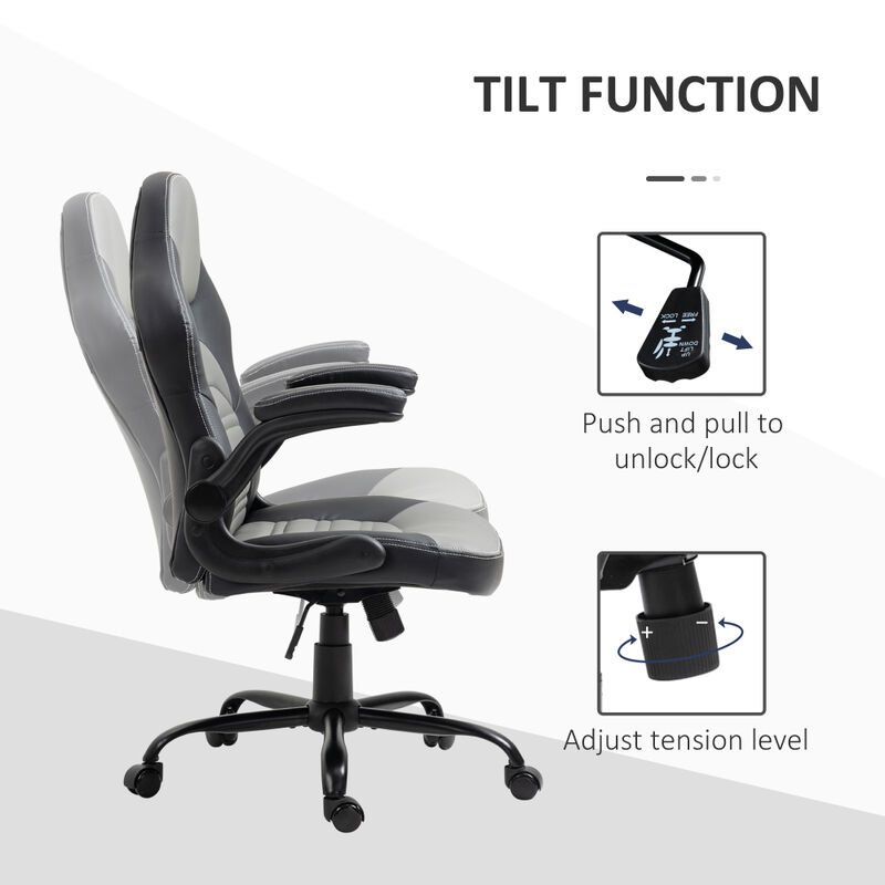 Adjustable Reclining Massage Chair with Swivel Seat and Ergonomic Arm Support