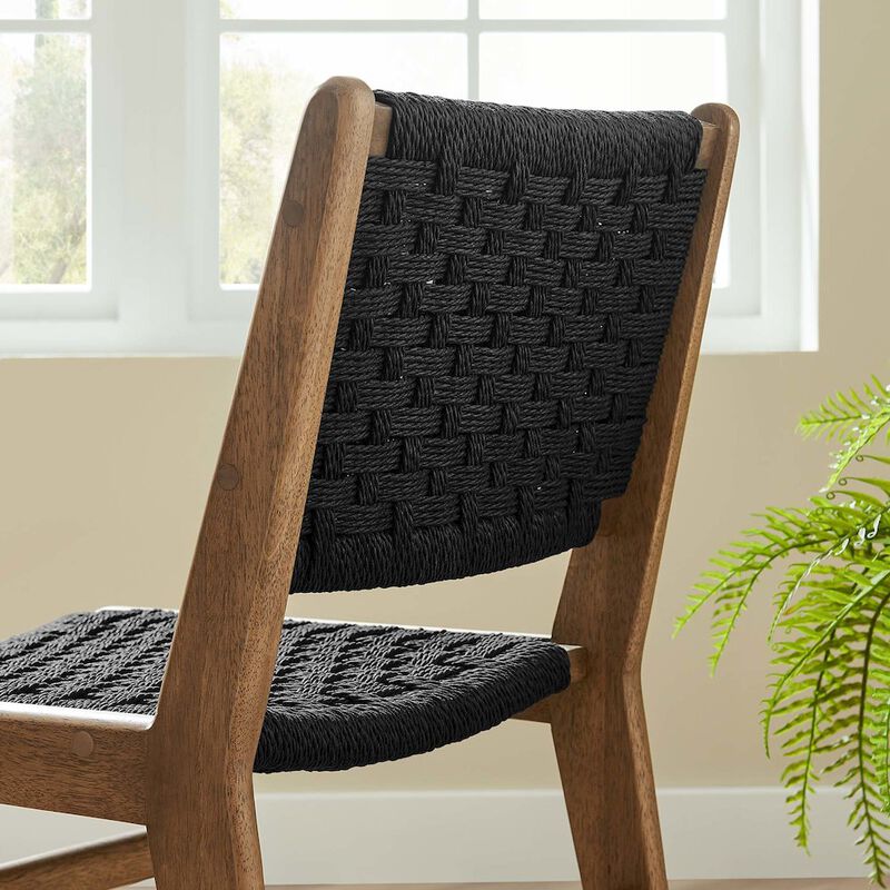Saoirse Woven Rope Wood Dining Side Chair Set of 2 image number 8