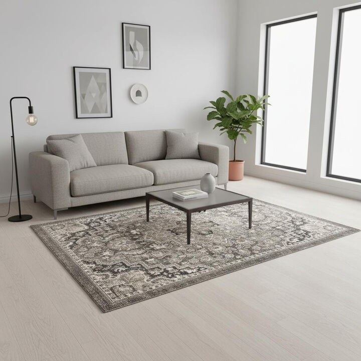 HomeRoots Medallion Area Rug