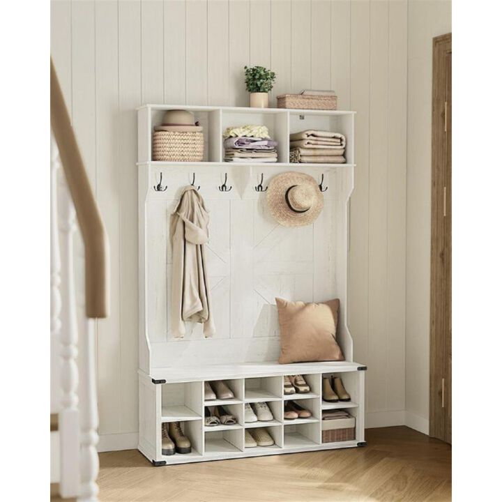 Hall Tree with Bench and Shoe Storage