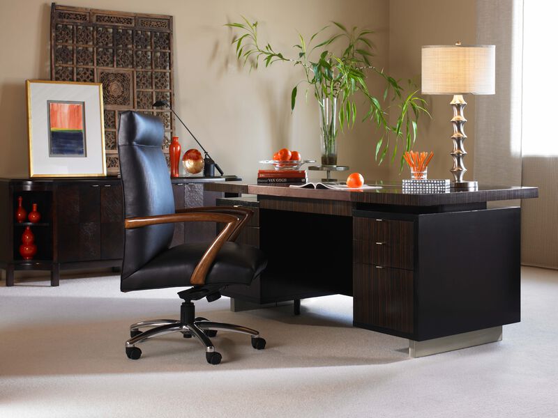 Ebony Desk Leather Top