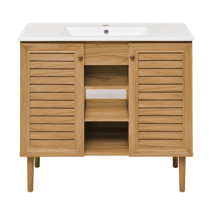 Bron 36" Freestanding Bathroom Vanity with Sink Top