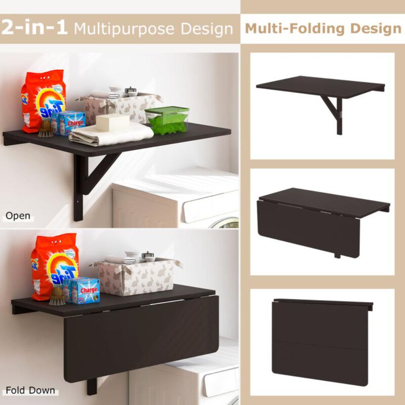 Hivvago Wall Mounted Folding Table for Small Spaces