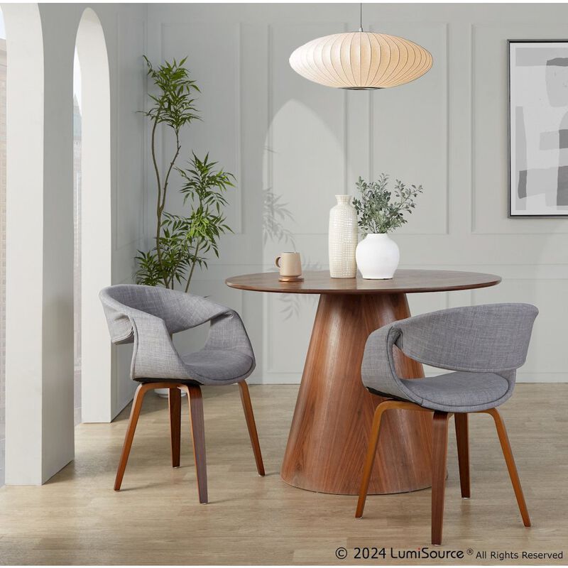 LumiSource Curvo Upholstered Chair - Set of 2