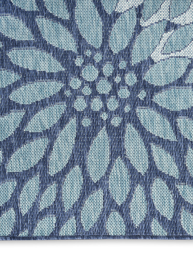 Garden Oasis GOA06 Navy 5' x 7' Rug