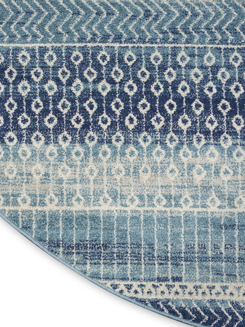 Passion PSN26 Navy/Blue 8' x Round Rug image number 3