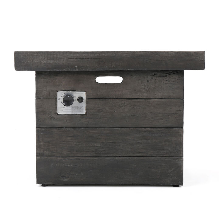 Christopher Knight Home Dakota Outdoor 40,000 BTU Lightweight Concrete Square Fire Pit