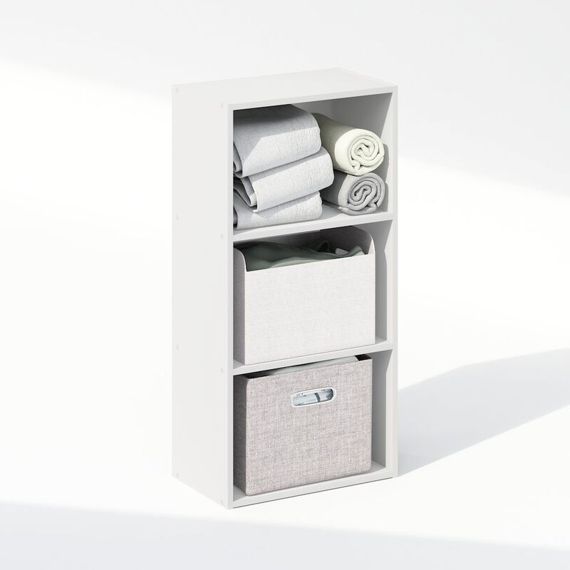 Reed 3-Tier Open Shelf Multipurpose Closet & Clothing Storage, Storage Organizer