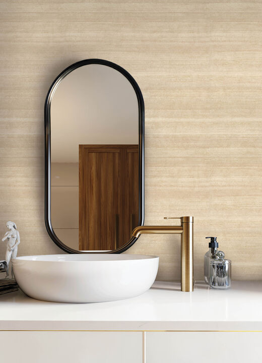 First Light Wheat Striated Wallpaper (Set of 2)