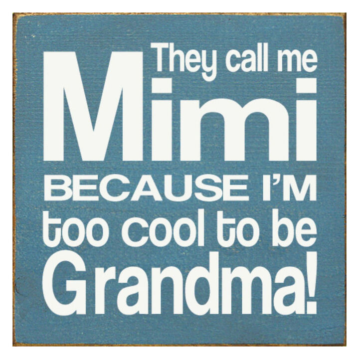 Solid Pine Mimi Quote Wall Sign for Home Decor and Grandparent Gift