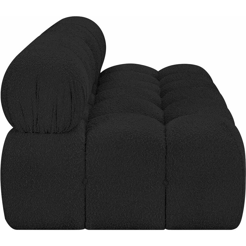 Meridian Furniture Ames Black Boucle Fabric Modular Sofa
