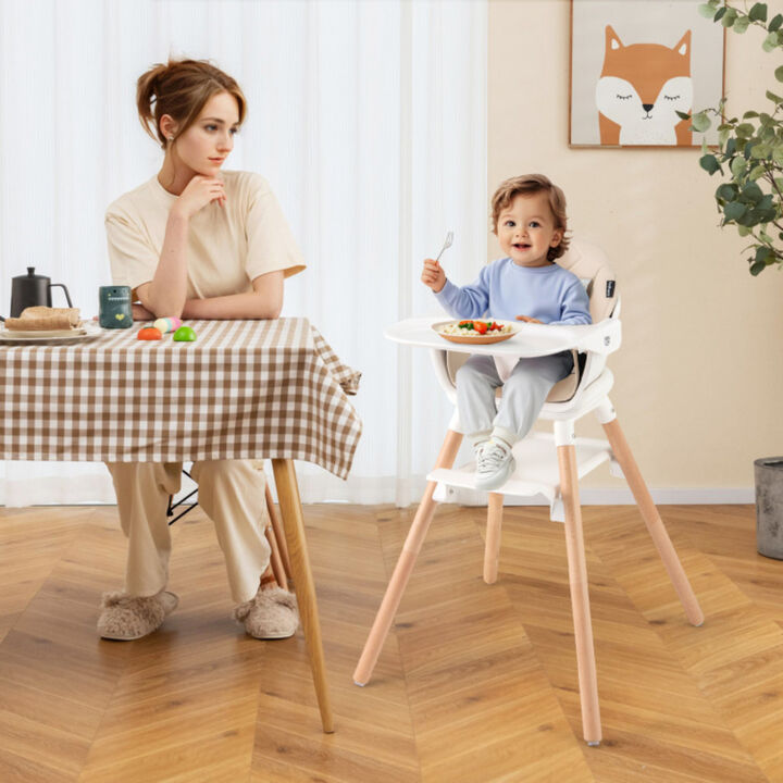 6-In 1-Baby High Chair with Removable Tray and Safety Harness