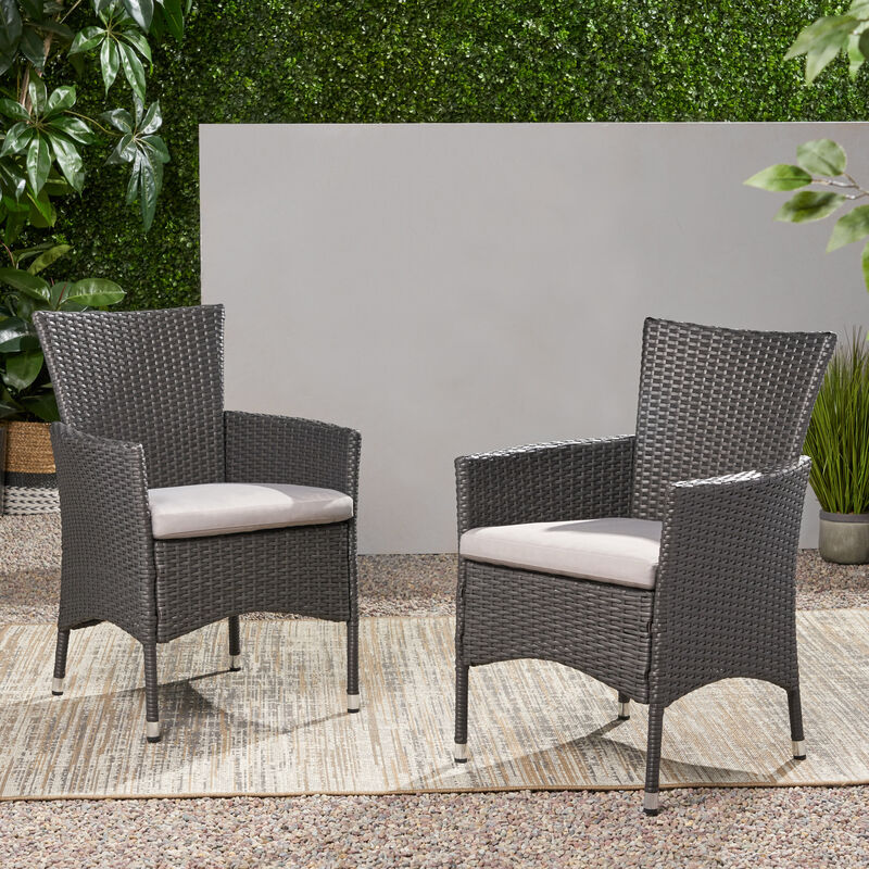 Merax 2 PCS Outdoor Wicker Dining Chairs