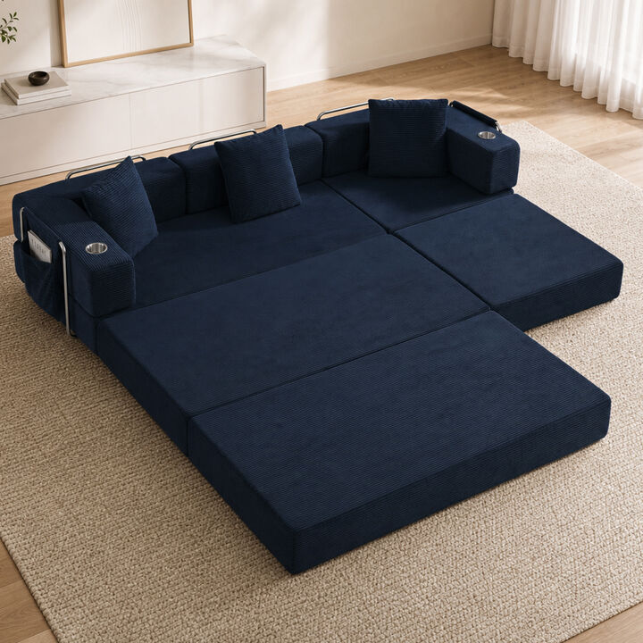 Mernri 108'' Modular Sectional Sleeper Sofa