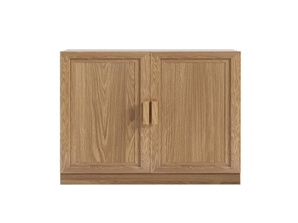 Modern Wooden Storage Cabinet - 6 Tier Organizer with Four Doors