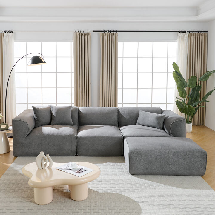 Laptle double-needle cut velvet sofa