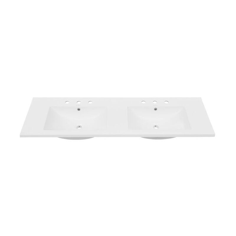 60 inch Vanity Top Bathroom Sink with 3 Holes image number 2