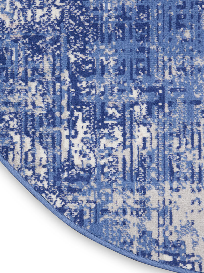 Whimsicle WHS08 Blue/Ivory 8'4" x 11'6" Rug