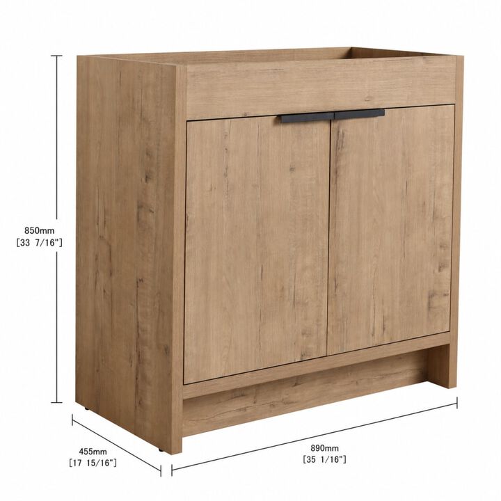 ELEMENT ACE 36 Inch Freestanding Bathroom Vanity Cabinet with Soft-Close Doors, Adjustable Interior Shelf, Scratch & Water Resistant Build for Bathroom Storage Organization