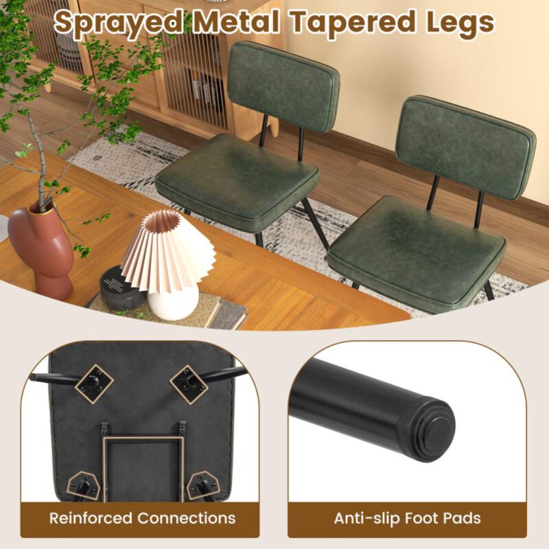 Hivvago Dining Chair Set of 2 with Padded Backrest and Seat