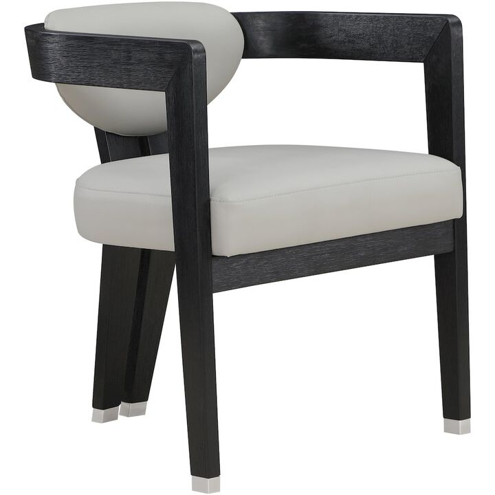 Meridian Furniture Carlyle Grey Vegan Leather Dining Chair