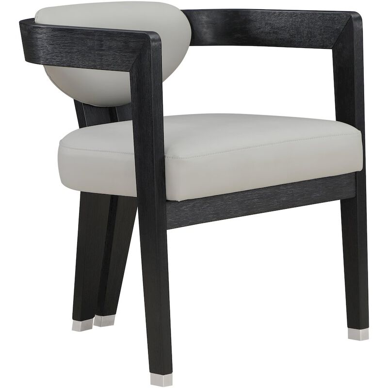 Meridian Furniture Carlyle Grey Vegan Leather Dining Chair