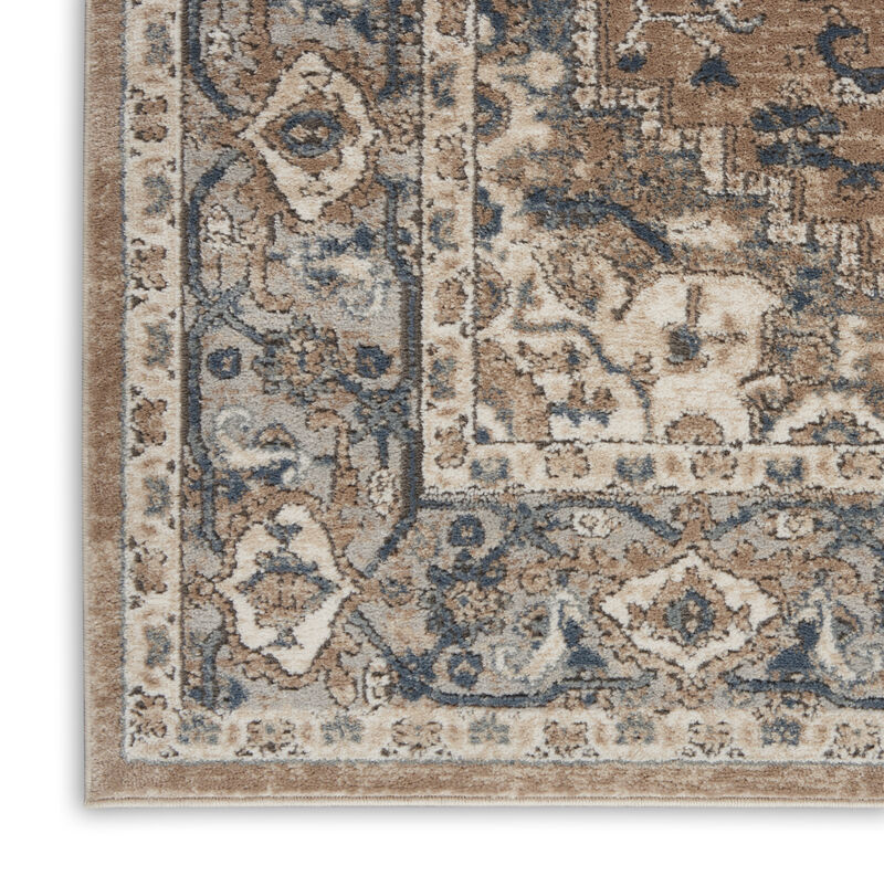Quarry QUA05 Beige/Gray 2'2" x 20' Rug image number 4